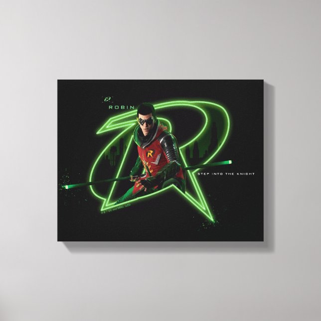 Lienzo Robin de Caballeros Gotham con logo (Anverso)
