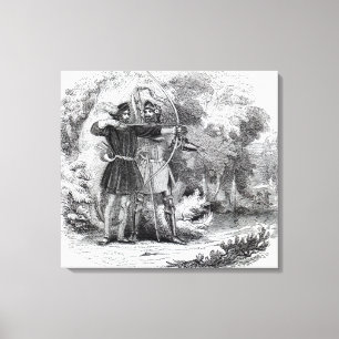 Lienzo Robin Hood y pequeño Juan
