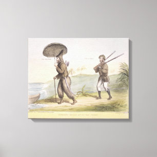 Lienzo Robinson Crusoe y su hombre viernes, (la HB