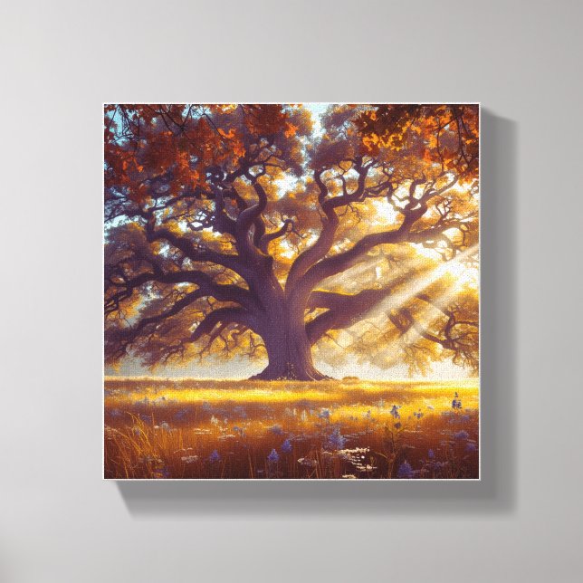 Lienzo Robo majestuoso en la pradera (Anverso)