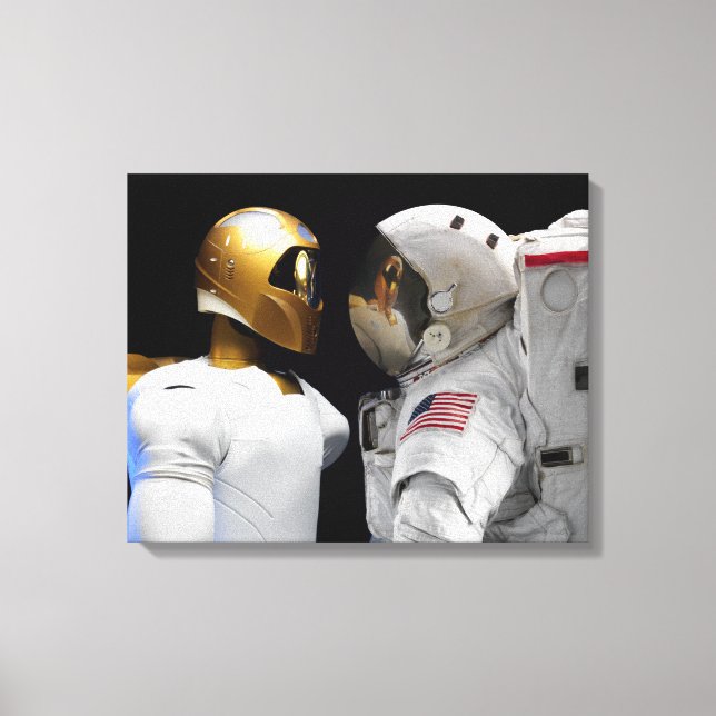 Lienzo Robonaut 2, un hel astronauta humanoide y dexteros (Anverso)