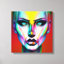 Robot androgónico color y espeluznante