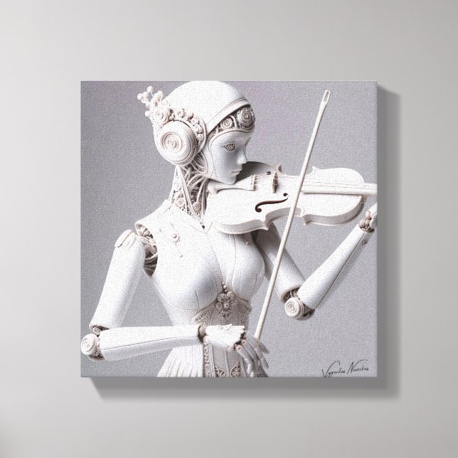 Lienzo Robot de porcelana (Anverso)