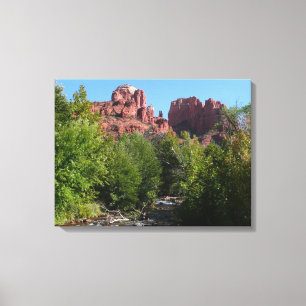 Lienzo Roca de la Catedral y arroyo en Sedona Arizona