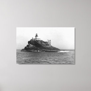 Lienzo Roca de Tillamook, dominada por su faro