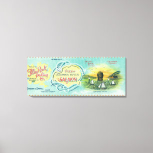 Lienzo Roca del pilar, Washington - salmón de roca del