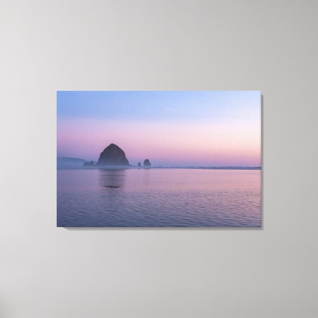 Lienzo Roca Haystack al Atardecer (Anverso)