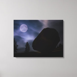 Lienzo Roca por luz de luna Parque Nacional Yosemite