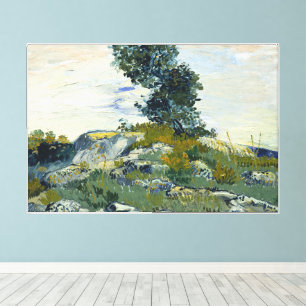 Lienzo Rocas con Roble, Pintura al Óleo de Van Gogh