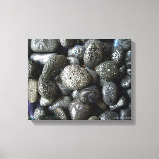 Lienzo Rocas de Boho pintadas a mano por Julie Ann Strick