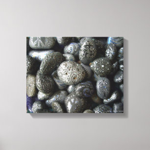 Lienzo Rocas pintadas a mano de Boho de Julia Ana