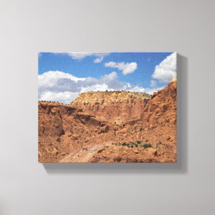 Lienzo Rocas rojas en las montañas de Nuevo México 8x10