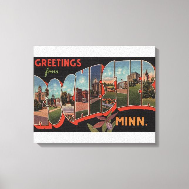 Lienzo Rochester, Minnesota - Escenas de letras grandes 2 (Anverso)
