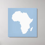 Lienzo Rock Blue Audacious Africa<br><div class="desc">El esquema del mapa de África en blanco con colores contrastantes en la paleta "Safari" de Emporio Moffa,  inspirada en la audaz aventura y salvaje del continente.</div>