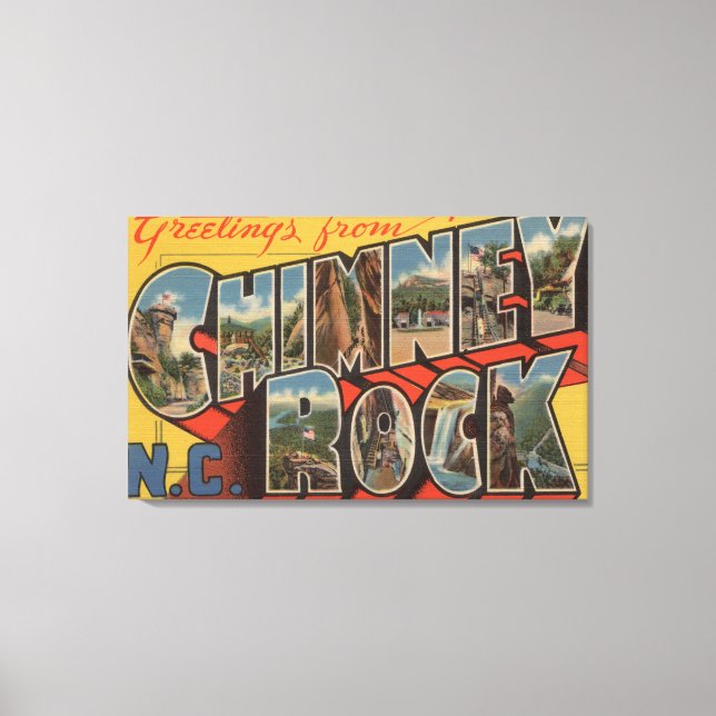 Lienzo Rock chimenea, Carolina del Norte (Anverso)