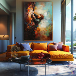 Lienzo Rock Climber Art - Resumen Deportes de aventura