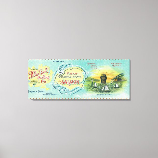 Lienzo Rock del Pilar, Washington - Salmón del Pilar (Anverso)