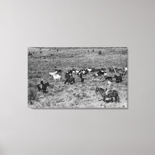 Lienzo Rock fuerte, Oregon Cowboy en el Jardín del Diablo (Anverso)