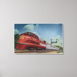 Lienzo Rock Island Rocket Streamlines Train