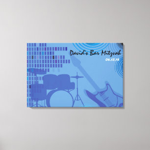 Lienzo Rock n Roll Bar Bat Mitzvah Rótulo-In Board