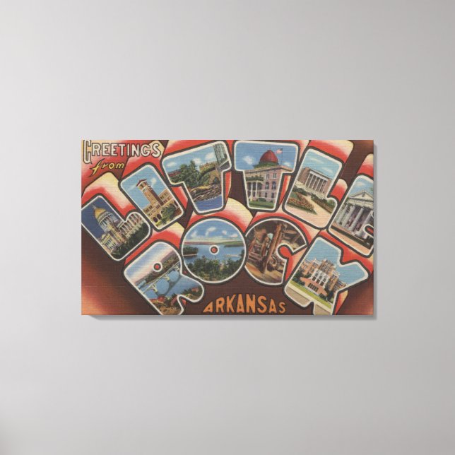 Lienzo Rock pequeño, Arkansas - Escenas de letras grandes (Anverso)