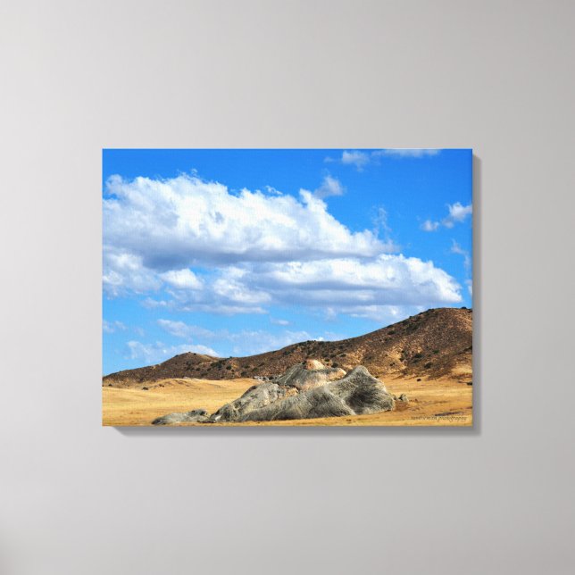 Lienzo Rock pintado en la llanura (Anverso)