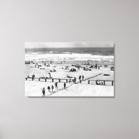 Rockaway, Oregon Beach Scene and Swimmers