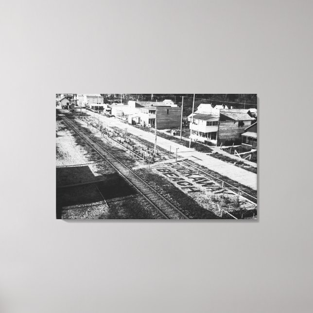 Lienzo Rockaway, Oregon Beach y Main Street Photograap (Anverso)