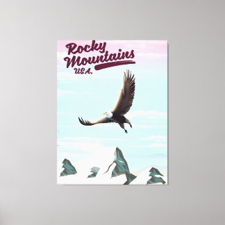 Lienzo Rocky Mountains Estados Unidos poster de viajes Vi