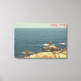 Lienzo Rocky shore beach of the Grand Phare of Jijel 