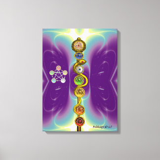 LIENZO ROD DE ASCLEPIUS 7 CHAKRAS,YOGA ,ENERGÍA ESPIRITUA