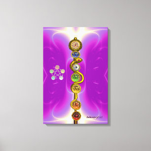 LIENZO ROD DE ASCLEPIUS 7 CHAKRAS,YOGA ,ENERGÍA ESPIRITUA