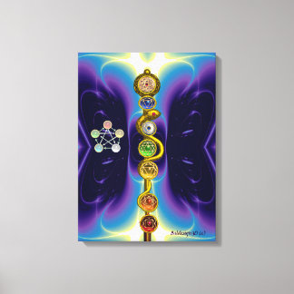 LIENZO ROD DE ASCLEPIUS 7 CHAKRAS,YOGA ,ENERGÍA ESPIRITUA