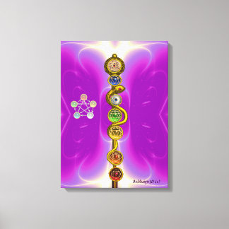LIENZO ROD DE ASCLEPIUS 7 CHAKRAS,YOGA ,ENERGÍA ESPIRITUA