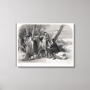 Lienzo Roger Williams resguardado por los Narragansetts