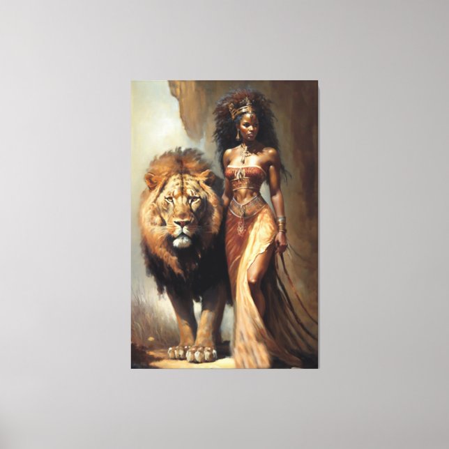 Lienzo Roho ya Mnyama, diosa africana de los animales, Áf (Anverso)