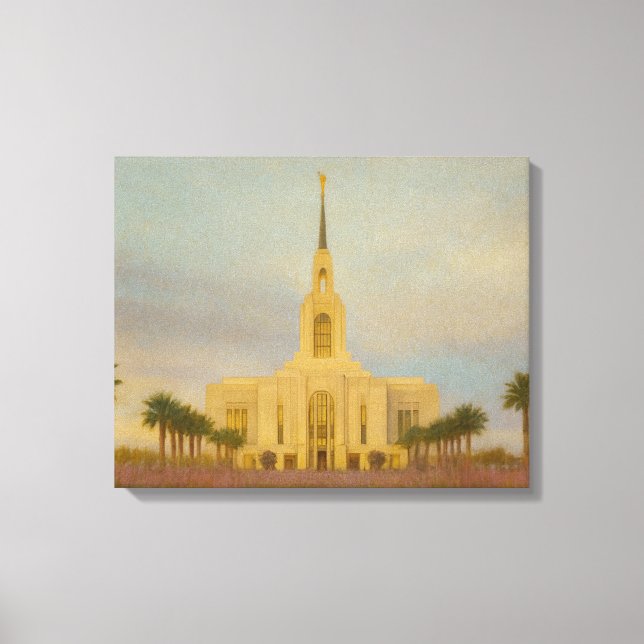 Lienzo Rojo Acantilados Utah Temple Painting™ LDS Canvas  (Anverso)