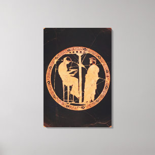 Lienzo Rojo-figura ateniense kylix que representa Aegeus