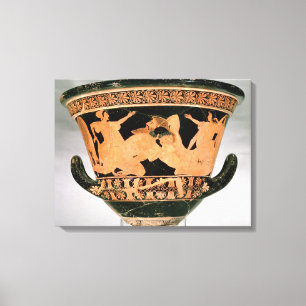Lienzo Rojo-figura cáliz-krater del ático que represent