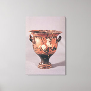 Lienzo Rojo-figura krater que representa los Amazonas y