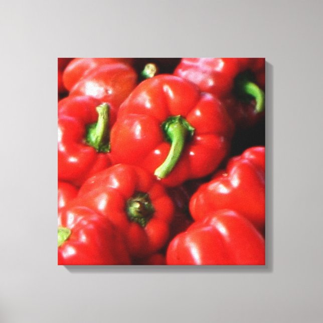 Lienzo Rojo - Peppers para Campana (Anverso)