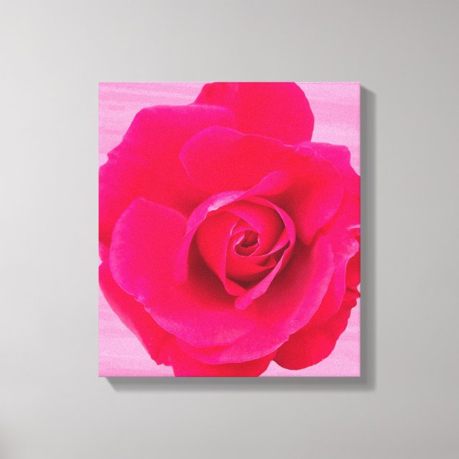Lienzo Rojo Romántico Rosa Rosada v2 (Anverso)
