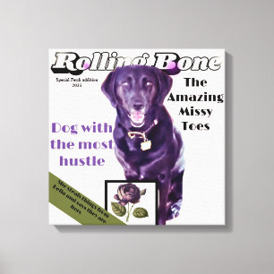 Lienzo Rolling Bone dog magazine totalmente personalizar