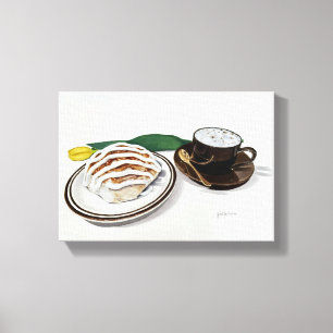 Lienzo Rollo de canela y capuchino