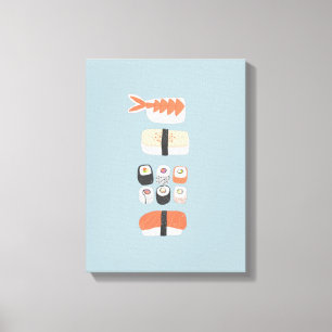 Lienzo Rollo de sushi nigiri Maki japonés