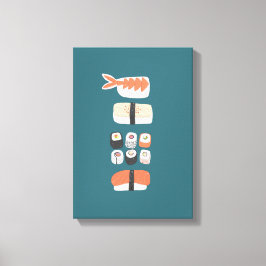 Lienzo Rollo de sushi nigiri Maki japonés