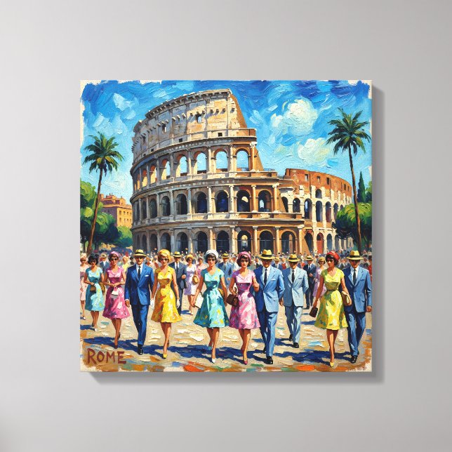Lienzo Roman Colosseum Elegance Scene Canvas Art (Anverso)