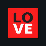 Lienzo Romance de amor de fondo rojo único<br><div class="desc">Puede cambiar fácilmente las fuentes y los colores. También puede agregar su logotipo y la imagen de fondo como desee.</div>