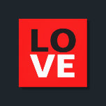 Lienzo Romance de amor de fondo rojo único<br><div class="desc">Puede cambiar fácilmente las fuentes y los colores. También puede agregar su logotipo y la imagen de fondo como desee.</div>