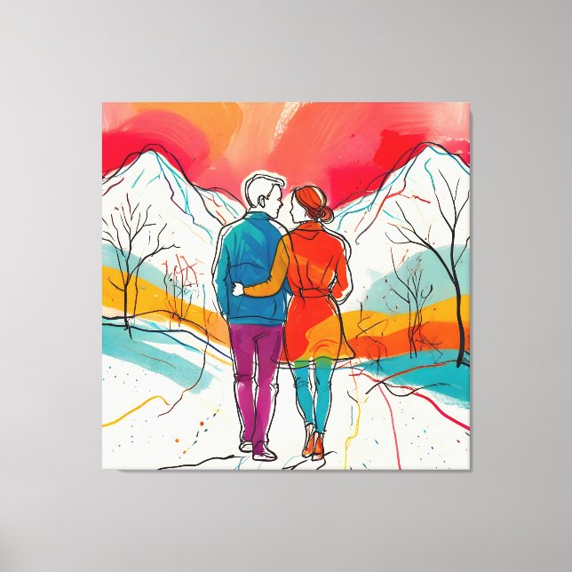 Lienzo Romance de montaña (Anverso)